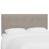 Arcadia Nailbutton Metallic Upholstered Headboard Groupie Pewter - Skyline Furniture