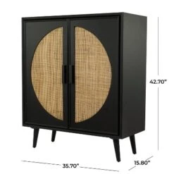Bohemian Wood Cabinet Black - Olivia & May -Furniture Specialty Store GUEST a116f475 720f 4144 807b 011d62f14b4d