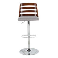 Set Of 2 Trevi Upholstered Barstools Gray/Walnut - Lumisource -Furniture Specialty Store GUEST a14d8a0c ac37 426b b056 e87a5989c81a