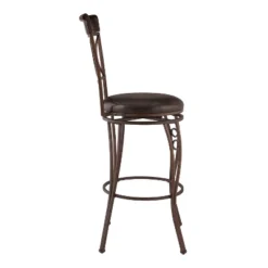 29.9" Circles Back Barstool Metal/Brown - Linon -Furniture Specialty Store GUEST a2797fa4 71e9 4d16 97c3 c18805fbd6fd