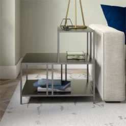 Gunmetal Gray Side Table - Henn&Hart -Furniture Specialty Store GUEST a28d7521 df40 4a39 91c9 759bd0349e4d