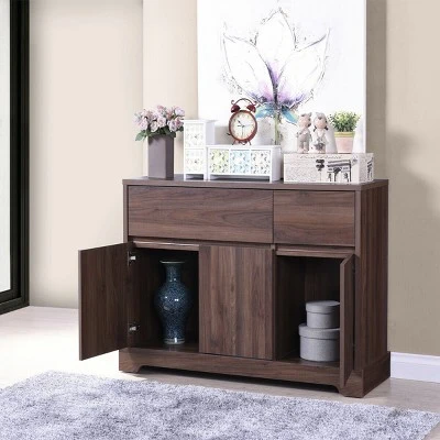 Costway Buffet Sideboard Console Table Server Cupboard Cabinet W/2 Storage Drawers 4 Costway Buffet Sideboard Console Table Server Cupboard Cabinet W/2 Storage Drawers - Image 2