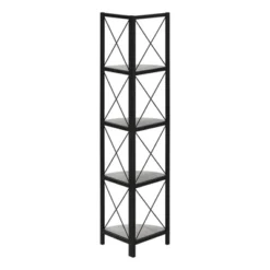 59.25" 4 Tier Mix Material X Design Etagere Bookcase - EveryRoom -Furniture Specialty Store GUEST a3405875 f936 494a a115 87eedb24d39e