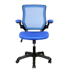 Mesh Task Office Chair With Flip Up Arms Blue - Techni Mobili -Furniture Specialty Store GUEST a396f803 cbff 4dd8 b5c0 63edf184ad23