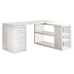 Wood L Shaped Computer Desk With Drawers - EveryRoom -Furniture Specialty Store GUEST a45b93b4 53bc 4244 8d73 f5d16672f119