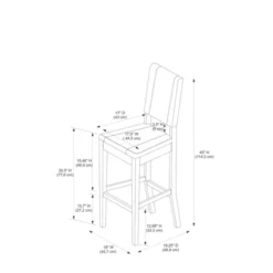 Milano Padded Barstool Upholstered Seat & Back - Linon -Furniture Specialty Store GUEST a4ae90ca 3ae7 4415 9042 da2a3a377f27
