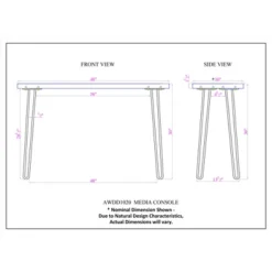 Alaterre Furniture Hairpin Natural Brown Live Edge Media Console Table Metal And Wood -Furniture Specialty Store GUEST a58b31b3 5948 49a2 b002 92d9a3f5ae1f