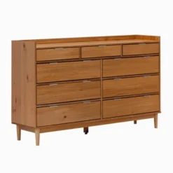 Mid-Century Modern Solid Wood 9 Drawer Horizontal Dresser - Saracina Home -Furniture Specialty Store GUEST a5d5644c 70fb 4098 a150 33db6395ee8f