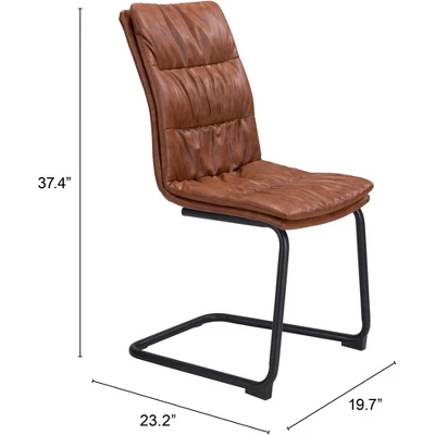 Set Of 2 Ruth Dining Chairs Vintage Brown - ZM Home 12 Set Of 2 Ruth Dining Chairs Vintage Brown - ZM Home - Image 10