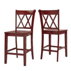 2pk 24" South Hill Double X Back Counter Height Barstools - Inspire Q -Furniture Specialty Store GUEST a5ff83d4 6e13 4ccd ba3f fa5c405b579e