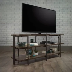 North Avenue TV Stand For TVs Up To 54" Smoked Brown - Sauder