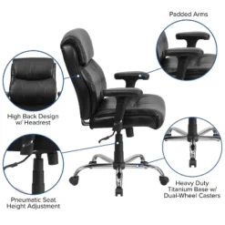 Flash Furniture HERCULES Series Big & Tall 400 Lb. Rated Swivel Ergonomic Task Office Chair With Clean Line Stitching And Adjustable Arms -Furniture Specialty Store GUEST a7690f6b b03e 4496 867b b2a03168f3c5