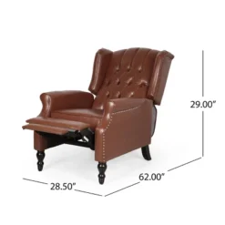 Walter Contemporary Tufted Recliner Cognac Brown/Dark Brown - Christopher Knight Home -Furniture Specialty Store GUEST a7c06487 4c5e 4882 ad0b 3c2942a794dd