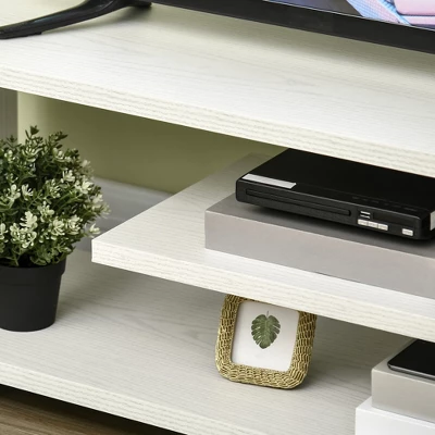 HOMCOM Modern TV Stand For TVs Up To 45", TV Cabinet With Storage Shelf And Drawer, Entertainment Center For Living Room Bedroom, White 7 HOMCOM Modern TV Stand For TVs Up To 45", TV Cabinet With Storage Shelf And Drawer, Entertainment Center For Living Room Bedroom, White - Image 5