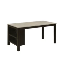 Farmhouse 5-Piece Wood Dining Table Set With 2-Tier Storage Shelves-ModernLuxe -Furniture Specialty Store GUEST a908cd05 9297 4afa bd3e 2ba57a98ad77