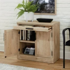 Mason Peak 2 Door Office Storage Cabinet Prime Oak - Sauder