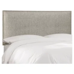 Arcadia Nailbutton Metallic Upholstered Headboard Groupie Pewter - Skyline Furniture -Furniture Specialty Store GUEST a916d7c2 08b9 4017 b6d8 48be9d1a71ea