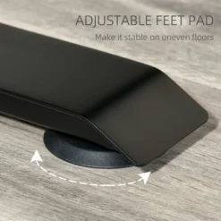 Vinsetto Electric Height Adjustable Standing Desk With 48" Desktop, 4 Memory Button Control And Anti-Collision System, Teak/Black -Furniture Specialty Store GUEST a92b6cc1 aff5 4633 998c a86e8912f0d9