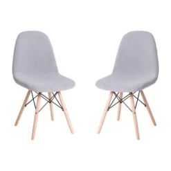 Emma And Oliver Set Of 2 Dorset Series Faux Shearling Accent Chairs With Beechwood Legs For Living Room, Bedroom, Dorm And More -Furniture Specialty Store GUEST a92bad21 fea9 4773 ada3 c8c52e2c2f37