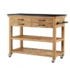 Coastal Wood Kitchen Cart Brown - Olivia & May -Furniture Specialty Store GUEST a957c3a7 50d3 42fb bbcd 9c575f4c0167