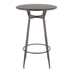 Clara Industrial Round Bar Table - LumiSource -Furniture Specialty Store GUEST a9df761d 1b2e 4b29 833a 7e2b726a9aaf