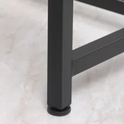 HOMCOM Industrial 3-Piece Dining Table Set, Rectangular Kitchen Table And Chairs For 4 People, Space-Saving Dinner Table Two Benches, Rustic Brown -Furniture Specialty Store GUEST a9ef10b8 69f2 433a b06b c279906b23d4