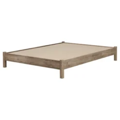Munich Platform Bed Weathered Oak - South Shore -Furniture Specialty Store GUEST a9fc02db 2865 4fba 8157 4b2d2754496c