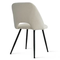 Set Of 4 Edwin Upholstered Faux Shearling Side Chair Black Legs -The Pop Maison -Furniture Specialty Store GUEST aa2a2d4f 730f 460c bbb8 07df9953c65b