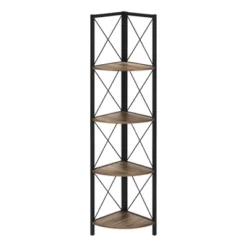 59.25" 4 Tier Mix Material X Design Etagere Bookcase - EveryRoom -Furniture Specialty Store GUEST aa764b2c 7433 4abb 94ee 536e37296cf5