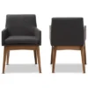 Set Of 2 Nexus Mid Century Modern Walnut Wood Fabric Upholstered Dining Armchair - Baxton Studio -Furniture Specialty Store GUEST aaba1ace 02ed 4f62 b51d d7e7ec22d7dd