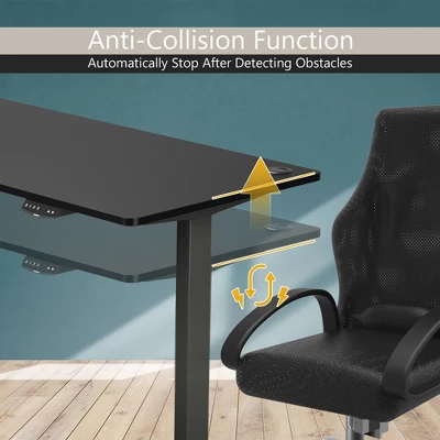 Costway Electric Adjustable Standing Up Desk Dual Motor W/ Controller Black 10 Costway Electric Adjustable Standing Up Desk Dual Motor W/ Controller Black - Image 8