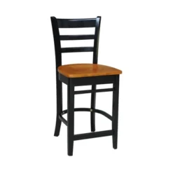 30" Brian Round Pedestal Counter Height Dining Set With 2 Emily Stools Black/Cherry - International Concepts -Furniture Specialty Store GUEST aba3329f 59bc 479e 9987 8295f951b15f