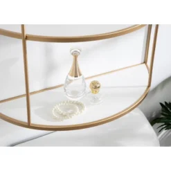 21" X 32" Freade Tiered Decorative Wall Shelf White/Gold - Kate & Laurel All Things Decor -Furniture Specialty Store GUEST abc19164 5a5b 4d3c 8abb 5219b6837267