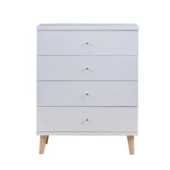 Retreat Mid-Century 4 Drawer Chest White - MiBasics -Furniture Specialty Store GUEST ac435bad e3c4 45e0 b437 6e768dcaa00d