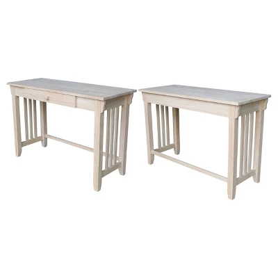 Mission Desk With Drawer - Unfinished - International Concepts 5 Mission Desk With Drawer - Unfinished - International Concepts - Image 3