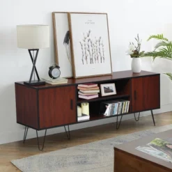 Costway 59'' TV Stand Entertainment Center Media Console Storage Cabinet Shelf -Furniture Specialty Store GUEST ac8f81bc 9da5 419d 93eb 2ec80563ba3e