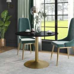 Koldfield Steel Base Round Dining Table - HOMES: Inside + Out -Furniture Specialty Store GUEST acf96ae6 e114 434f b6f8 4414e6c999ca
