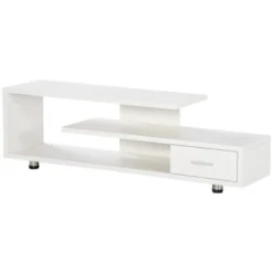 HOMCOM Modern TV Stand For TVs Up To 45", TV Cabinet With Storage Shelf And Drawer, Entertainment Center For Living Room Bedroom, White 9 HOMCOM Modern TV Stand For TVs Up To 45", TV Cabinet With Storage Shelf And Drawer, Entertainment Center For Living Room Bedroom, White -Furniture Specialty Store GUEST ad5502e1 8fbf 44cc 9a5c 9de5abec9fce