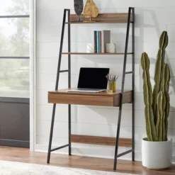 3pc Denton Ladder Desk And Shelf Walnut/Black - Buylateral -Furniture Specialty Store GUEST aeb7134a 84b9 4fbb ada4 922c6f3e8ba0