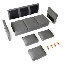 Hana Modern Linen Fabric Sofa/Couch With Armrest Pockets - Mellow 18 Hana Modern Linen Fabric Sofa/Couch With Armrest Pockets - Mellow -Furniture Specialty Store GUEST af305c9e ab31 4890 866e 43c8fc7ab6d4