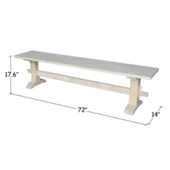72" Trestle Bench Unfinished - International Concepts -Furniture Specialty Store GUEST af5748b2 5c3a 4a90 ba1d c81d8a2b055c