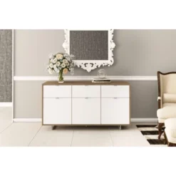 Montana 58 Inch Sideboard - Walnut And White - Polifurniture -Furniture Specialty Store GUEST afd0a084 eeca 4f2c bb04 88874072ff92
