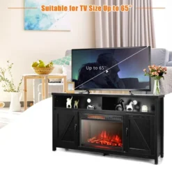 Costway 1350W Electric Fireplace Heater W/59'' Fireplace TV Stand -Furniture Specialty Store GUEST b017cb2b 8565 4482 b4c9 aa3fd91b5b9d