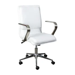 Merrick Lane Mid-Back Home Office Chair With Armrests, Height Adjustable Swivel Seat And Five Star Base -Furniture Specialty Store GUEST b069179c 95cb 4d22 9a5d 22c0ec693a78