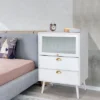 Organnice 2-Drawer Nightstand White Strong Cabinet -Furniture Specialty Store GUEST b0ecdb8a 6cfc 4dee b8c0 3551c743c1c9