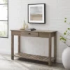 June Rustic Farmhouse Entry Table With Lower Shelf Gray Wash - Saracina Home -Furniture Specialty Store GUEST b1a24ef7 2160 461c b563 007eb0aff9b4
