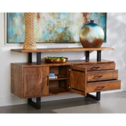 Farve 2 Door 3 Drawer Credenza/Sideboard Brown - Treasure Trove -Furniture Specialty Store GUEST b244f986 a77d 4470 a11a af9e87b100f1