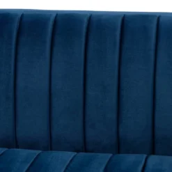 Aveline Velvet Upholstered Finished Sofa Navy Blue/Gold - Baxton Studio -Furniture Specialty Store GUEST b2cb7ea5 a67d 4514 bee5 1185220d0cb6
