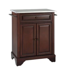 Lafayette Stainless Steel Top Portable Kitchen Island/Cart Mahogany - Crosley -Furniture Specialty Store GUEST b2eb18b1 fe62 4455 ae2d 06046fea6054