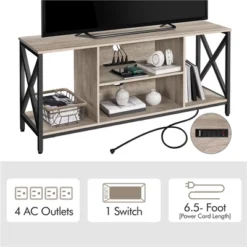Yaheetech Industrial TV Stand TV Console With Storage -Furniture Specialty Store GUEST b5116dc5 9acf 425b a4ab b74a0c8ac442